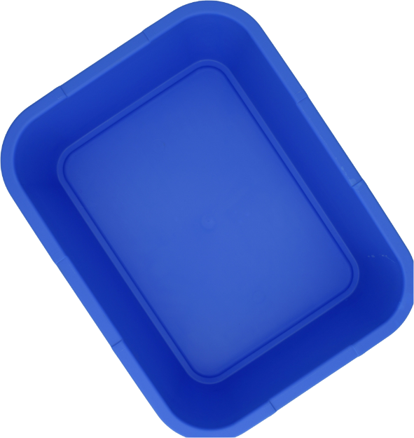 Billede af Dit plastbakke blå